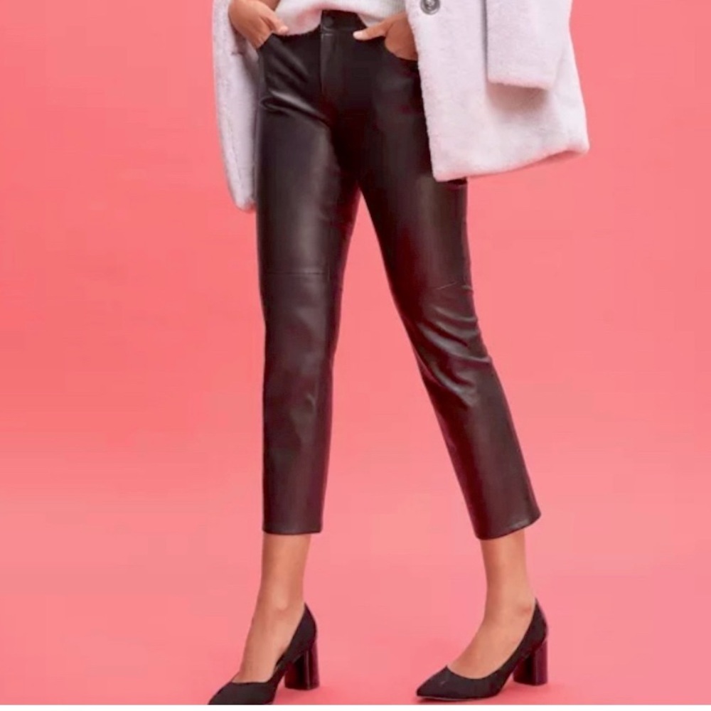 NWT Faux Leather Ankle Pants